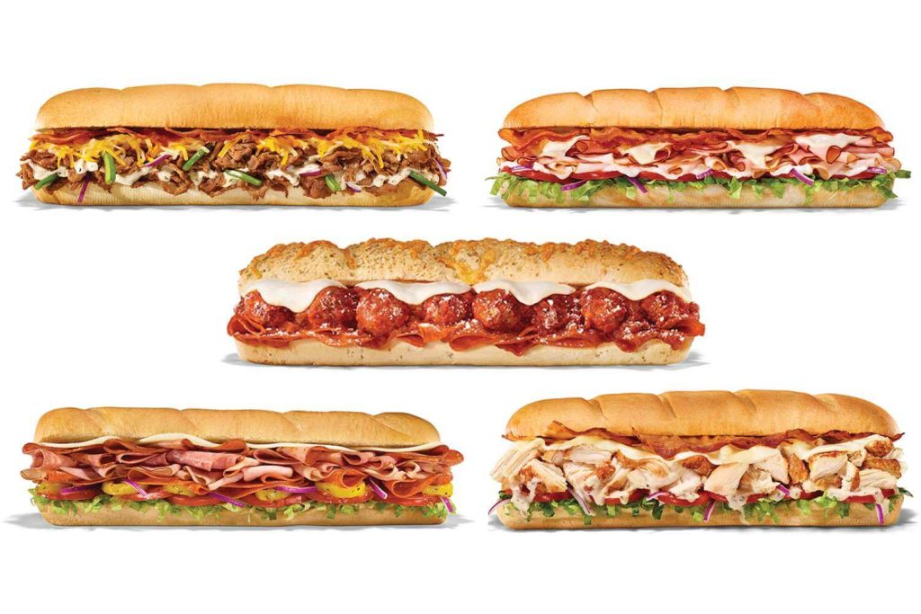 subway sandwiches menu