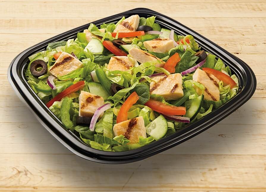 oven roasted chicken salad from subway