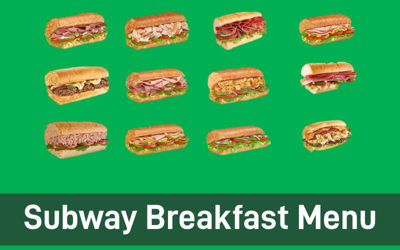 subway breakfast menu
